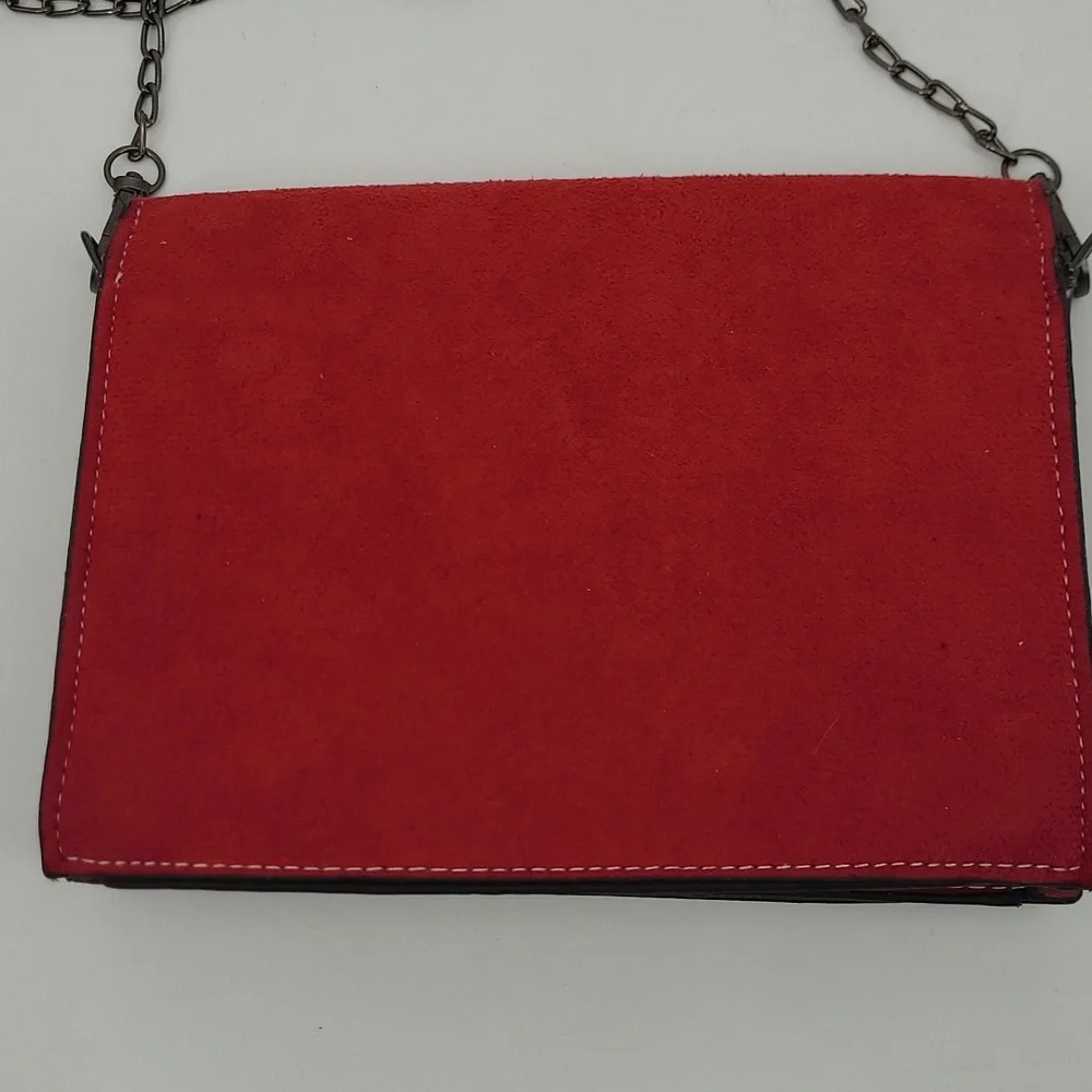 Retro Faux Suede Color Block Handbag‎
